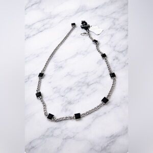 Bay Studio Silver and Black Chain Belt